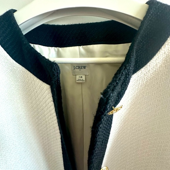 J. Crew Factory Tweed Lady Jacket in Ivory Size 18 - Picture 3 of 6